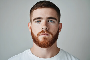 Obraz premium Man portrait on white background 