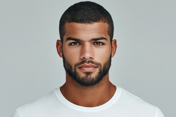 Obraz premium Man portrait on white background 