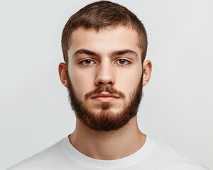 Obraz premium Man portrait on white background 