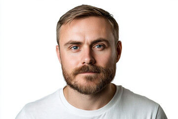 Obraz premium Man portrait on white background 