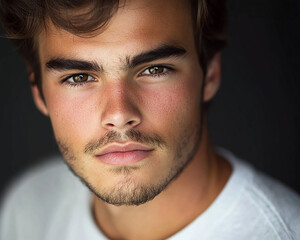 Obraz premium Man portrait on white background 