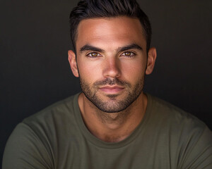 Obraz premium Man portrait on white background 