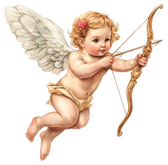 Fototapeta premium PNG Cupid bow illustration vintage.