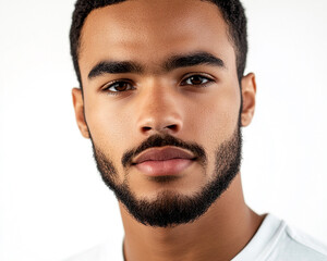 Obraz premium Man portrait on white background 