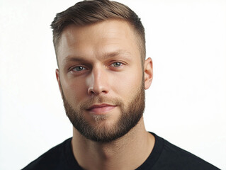Obraz premium Man portrait on white background 