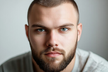 Obraz premium Man portrait on white background 