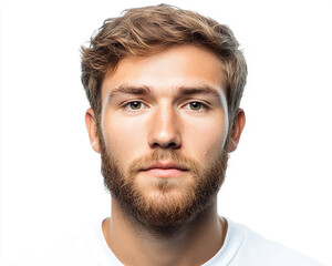 Fototapeta premium Man portrait on white background