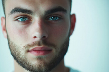 Fototapeta premium Man portrait on white background