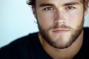 Fototapeta premium Man portrait on white background