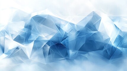Naklejka premium Abstract Blue Crystal Geometric Pattern Design