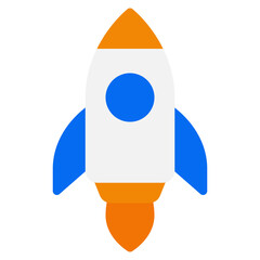 Colorful Rocket Icon for Creative Projects
