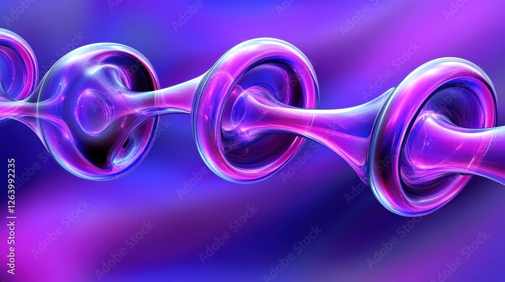 Poster conceptual depiction of the universe as interconnected energy and matter flowing through vibrant col