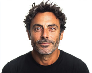 Fototapeta premium Man portrait on white background