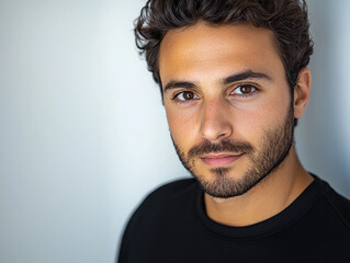 Fototapeta premium Man portrait on white background