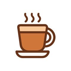 Warm coffee cup with steaming aroma