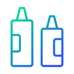 Gradient Outline of Two Sauce Container Icons