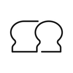 Bread line icon on white background. One line icon.