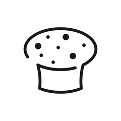 Cupcake line icon on white background.