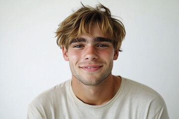 Fototapeta premium Man portrait on white background