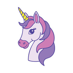 Majestic fantasy unicorn with pink mane