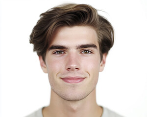 Fototapeta premium Man portrait on white background