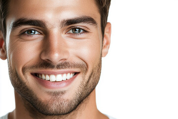 Obraz premium Man portrait on white background