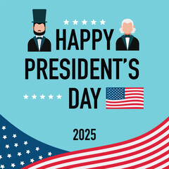 Happy President's Day 2025 vector illustration