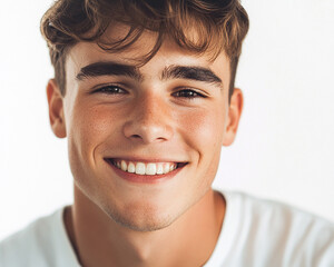 Obraz premium Man portrait on white background