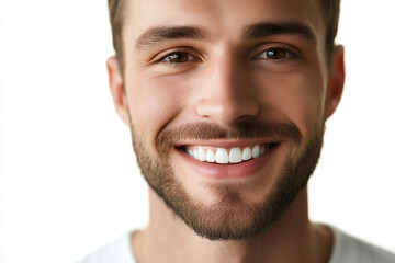 Obraz premium Man portrait on white background