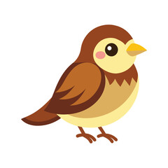 Sparrow bird  vector illustration icon