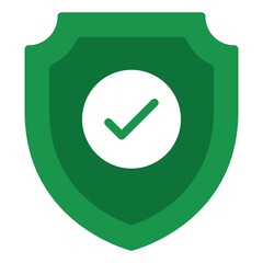 Secure Green Shield Icon for Trust and Safety