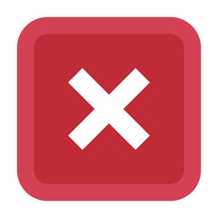 Obraz premium Bold Red Square Icon for User Interface