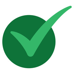 Elegant Green Checkmark Icon for Digital Designs