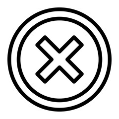 Simple Black Cross Icon for Design Use