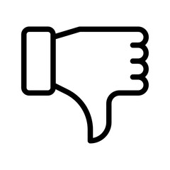 Simple Downward Thumb Icon for Negative Feedback
