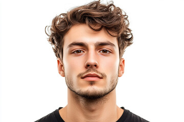 Fototapeta premium Man portrait on white background