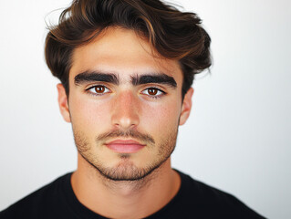 Obraz premium Man portrait on white background