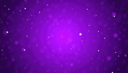 Fototapeta premium Shimmering Starfield: Purple Gradient with Twinkling Stars and Bokeh Effect
