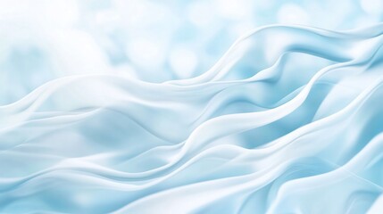 Obraz premium Blue silk waves, abstract background, design