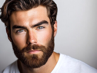 Obraz premium Man portrait on white background