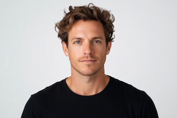 Fototapeta premium Man portrait on white background