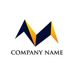 M simple logo and icon