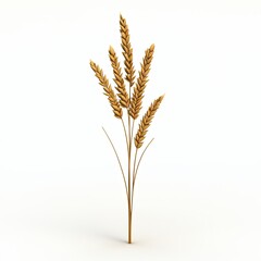 barley, 3d style imitation, cartoon icon, white background