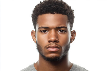 Fototapeta premium Man portrait on white background