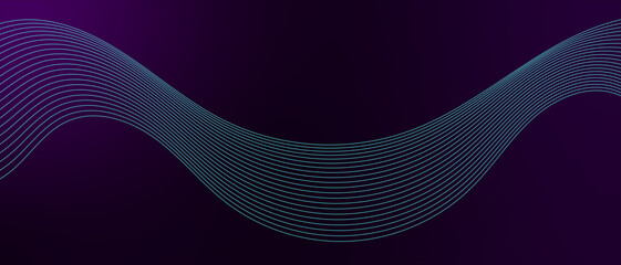 A technology-themed background featuring glowing blue curved lines on a dark purple backdrop, creating a futuristic and abstract atmosphere. Ideal for use in technology, digital, and graphic design 