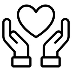 Stylized Icon for Compassion and Care