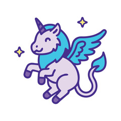 Magic unicorn icon