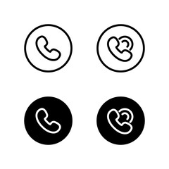 Call icon set. Telephone icon set. Icon set.