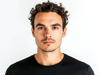 Fototapeta premium Man portrait on white background