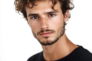 Fototapeta premium Man portrait on white background